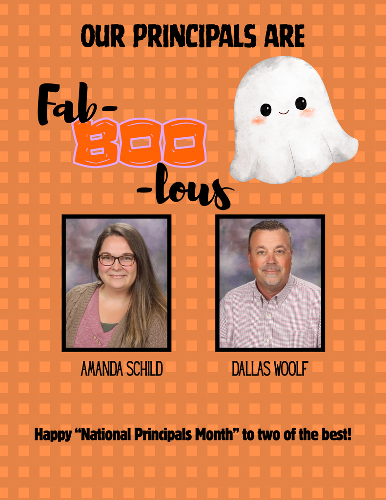 Happy National Principals month to Mrs. Schild and Mr. Woolf!