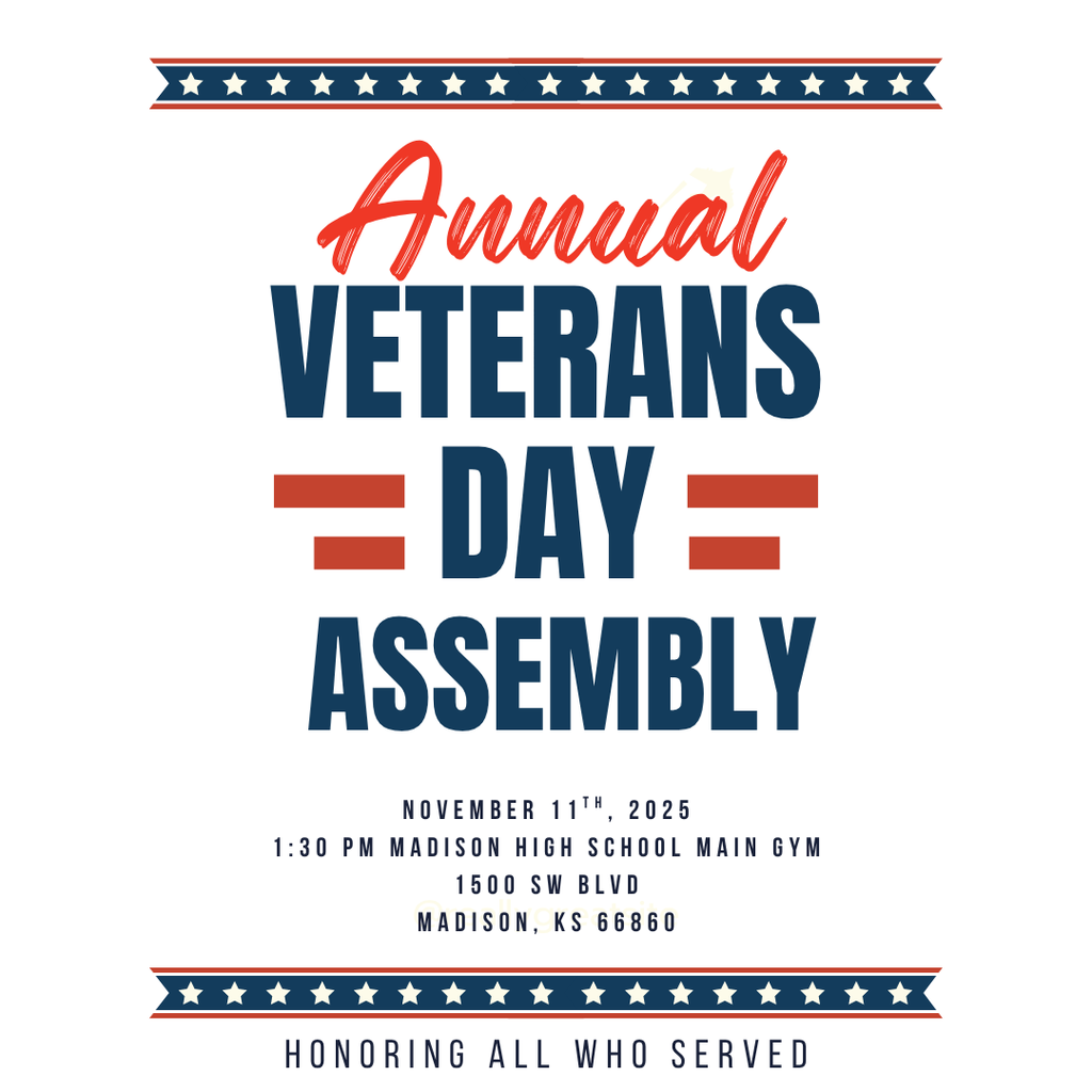 Join us tomorrow for the annual Veterans Day Assemby