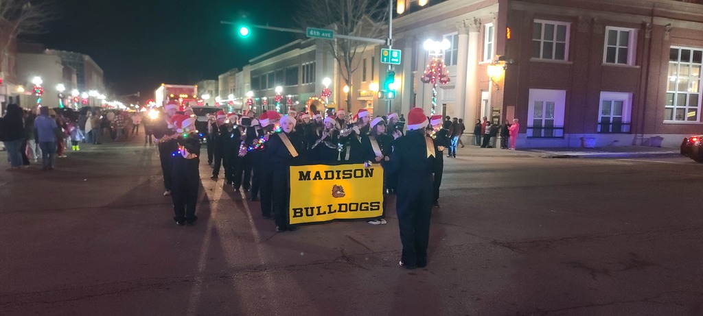 Our JH/HS band marched proudly in the 47th annual Emporia Christmas Parade on Tuesday evening, filling the streets with great music and lots of Christmas spirit! Great job, band!
