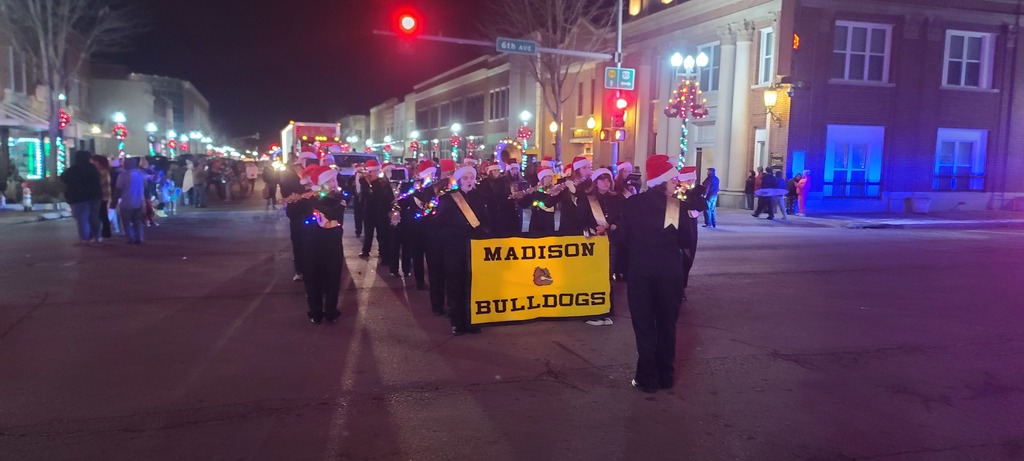 Our JH/HS band marched proudly in the 47th annual Emporia Christmas Parade on Tuesday evening, filling the streets with great music and lots of Christmas spirit! Great job, band!