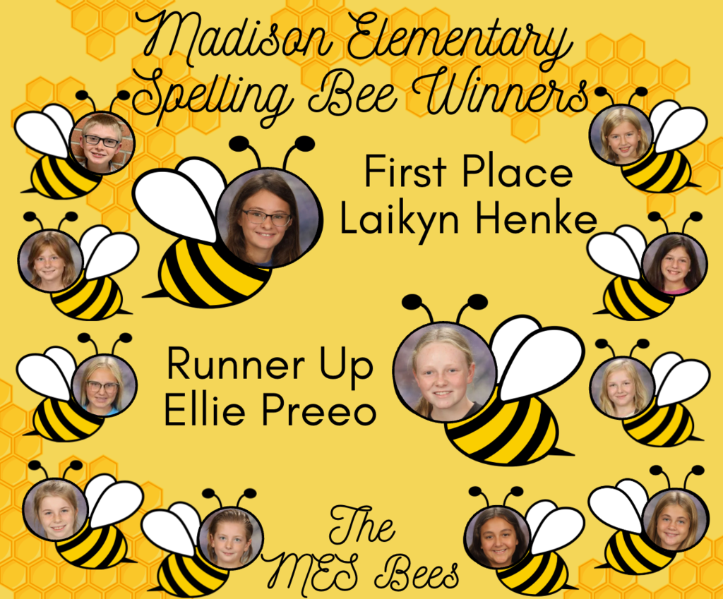 Madison Elementary School Spelling Bee Winners