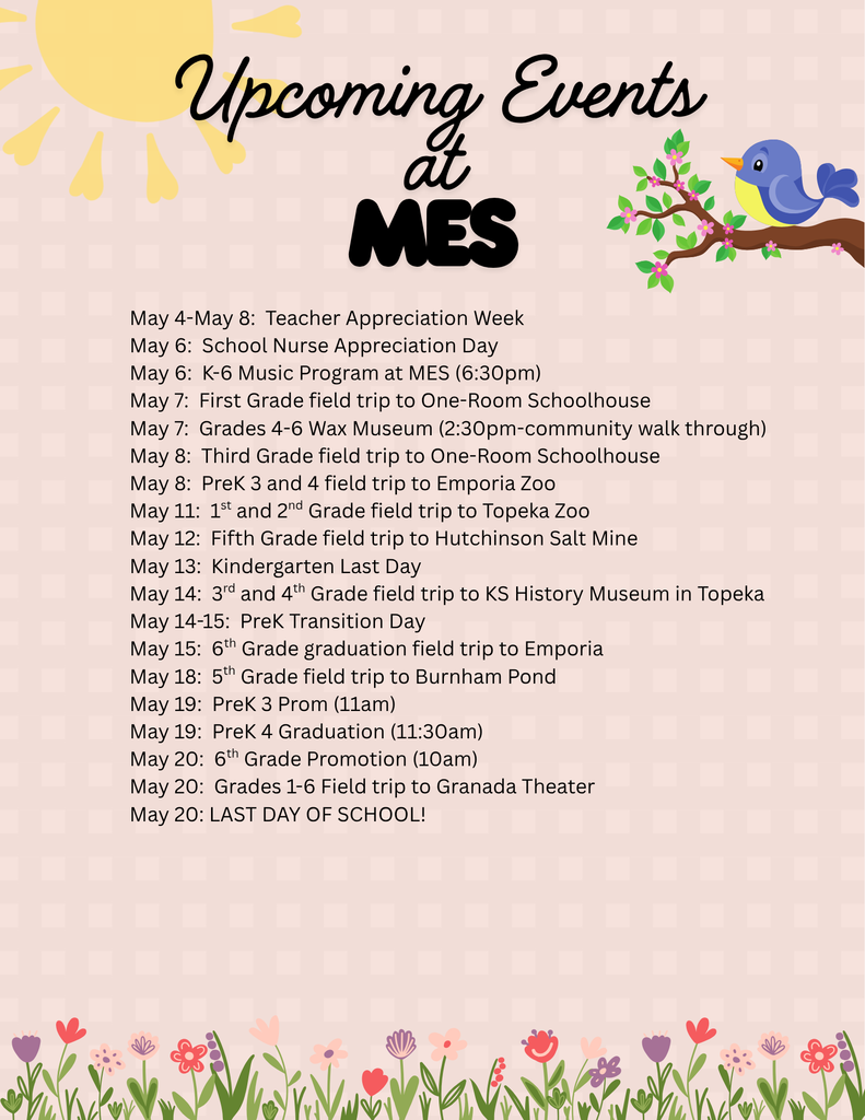 We have so many fun and important events coming up at Madison Elementary School! Students brought home a flyer last week with all the details, but we wanted to share it here too so everyone stays in the loop. It's a busy and exiting time at MES.