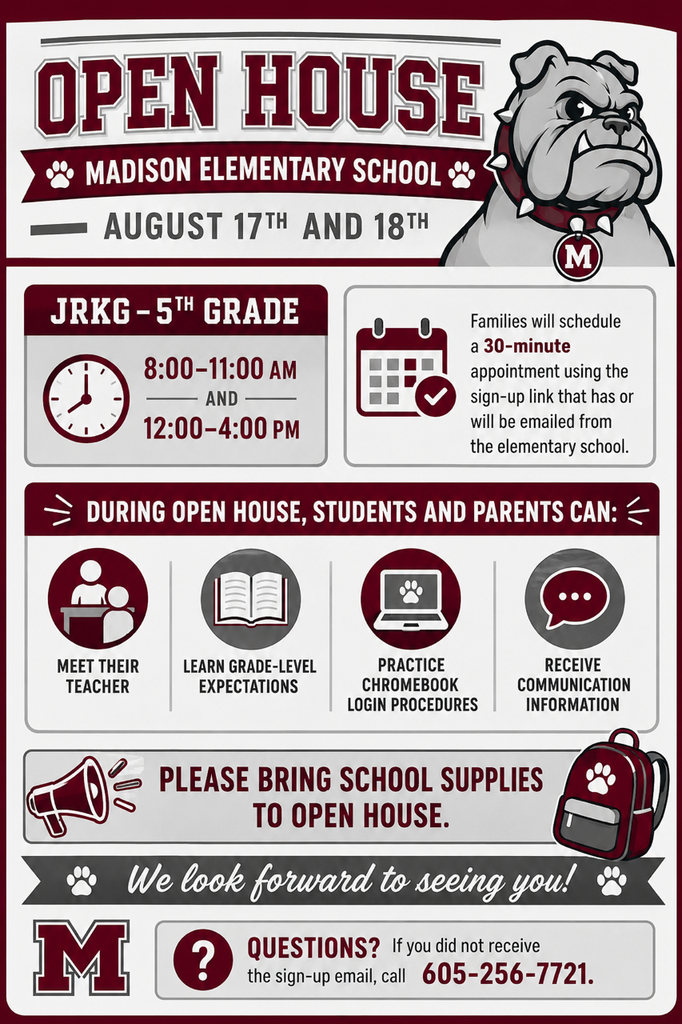 Open House Schedule