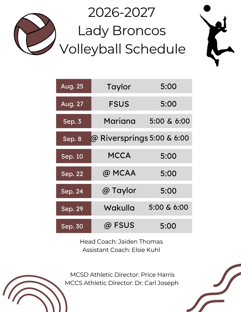 Volleyball Schedule