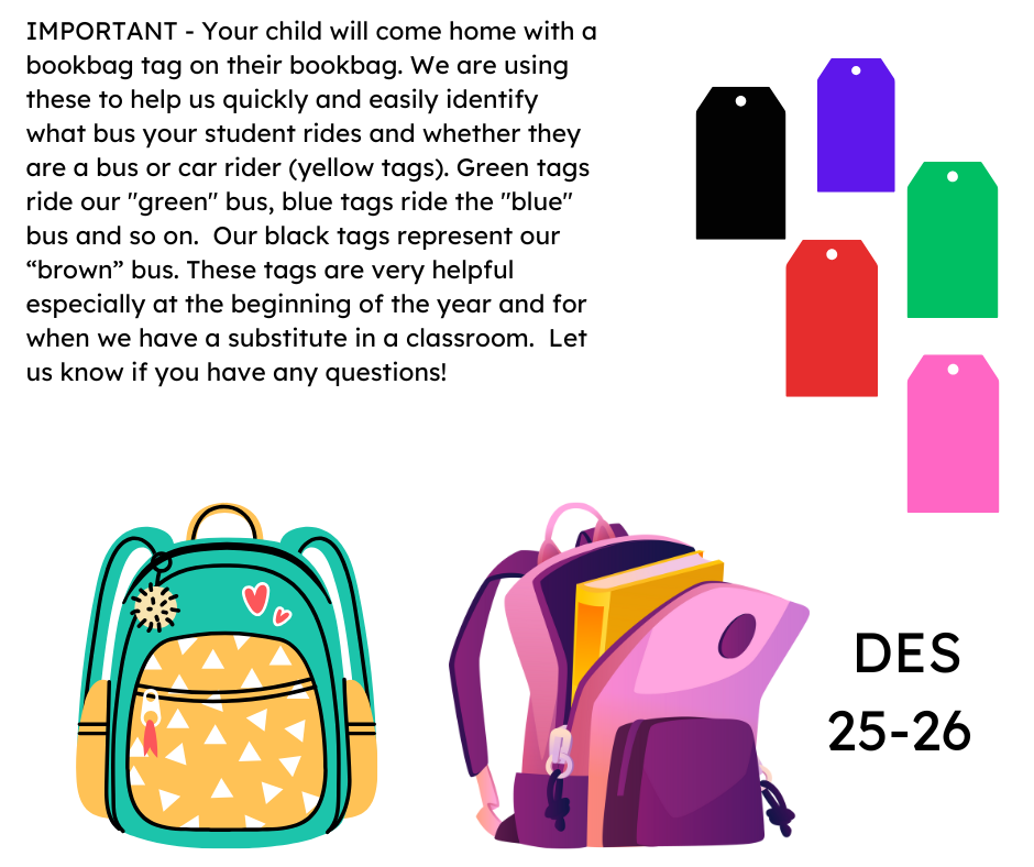 Book Bag Tags 