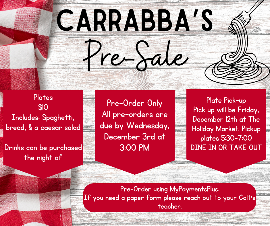 Carrabba's Pre-Sale