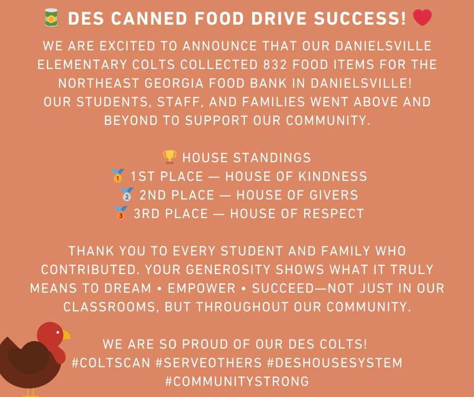 DES Canned Food Drive Success!