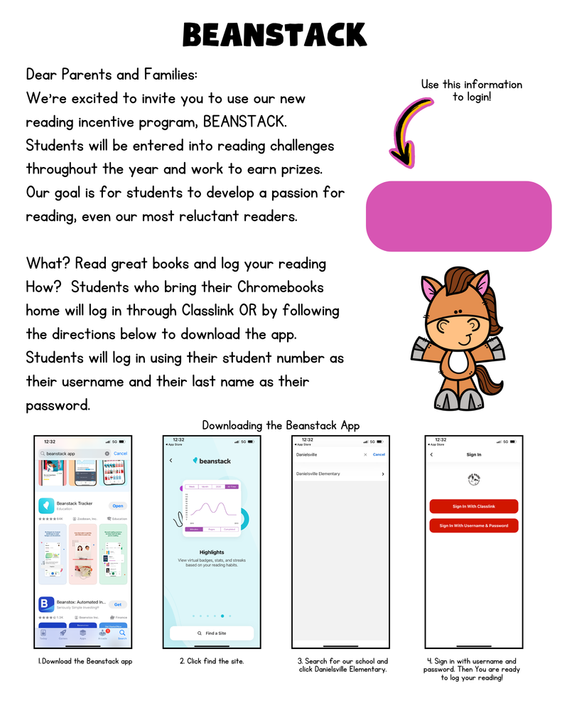 Beanstack Login Information