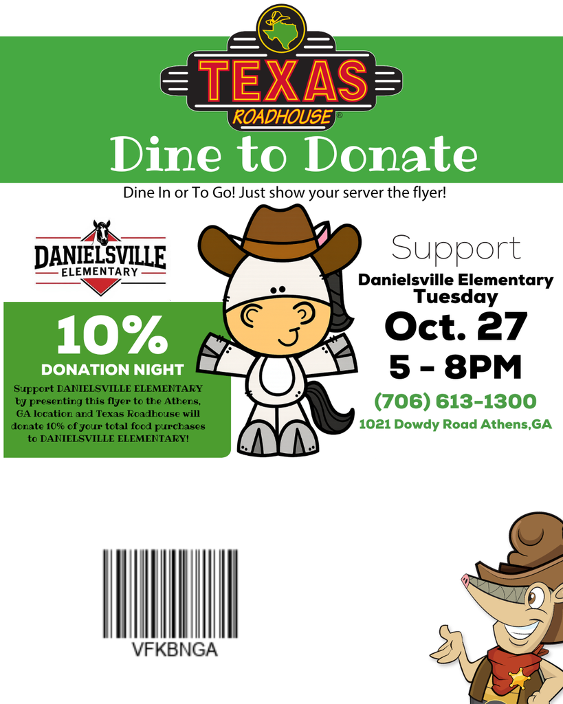 Dine to Donate to support DES Oct 27 5:00-8:00 pm