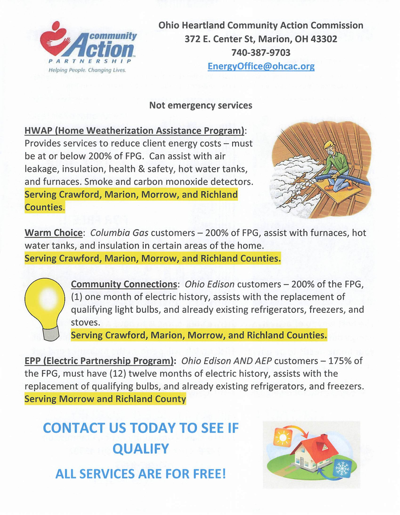 weatherization flyer