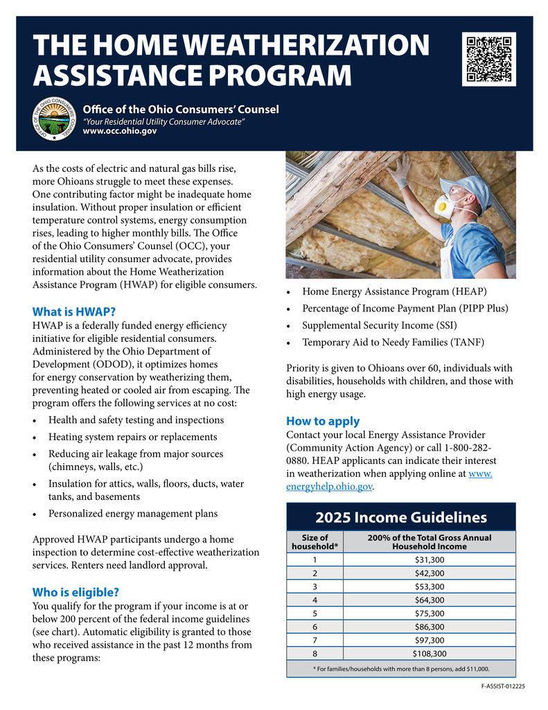 OCC Weatherization flyer
