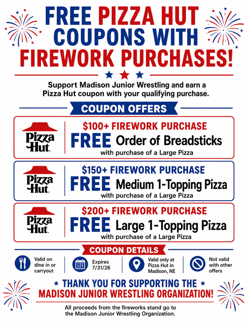Junior Wrestling Fireworks Stand