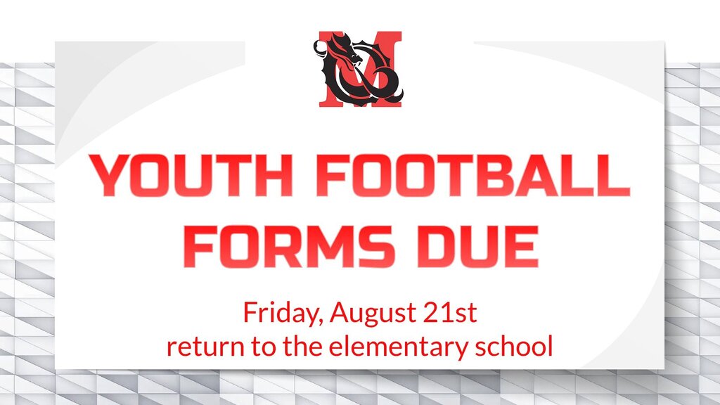 Youth Football Forms Reminder