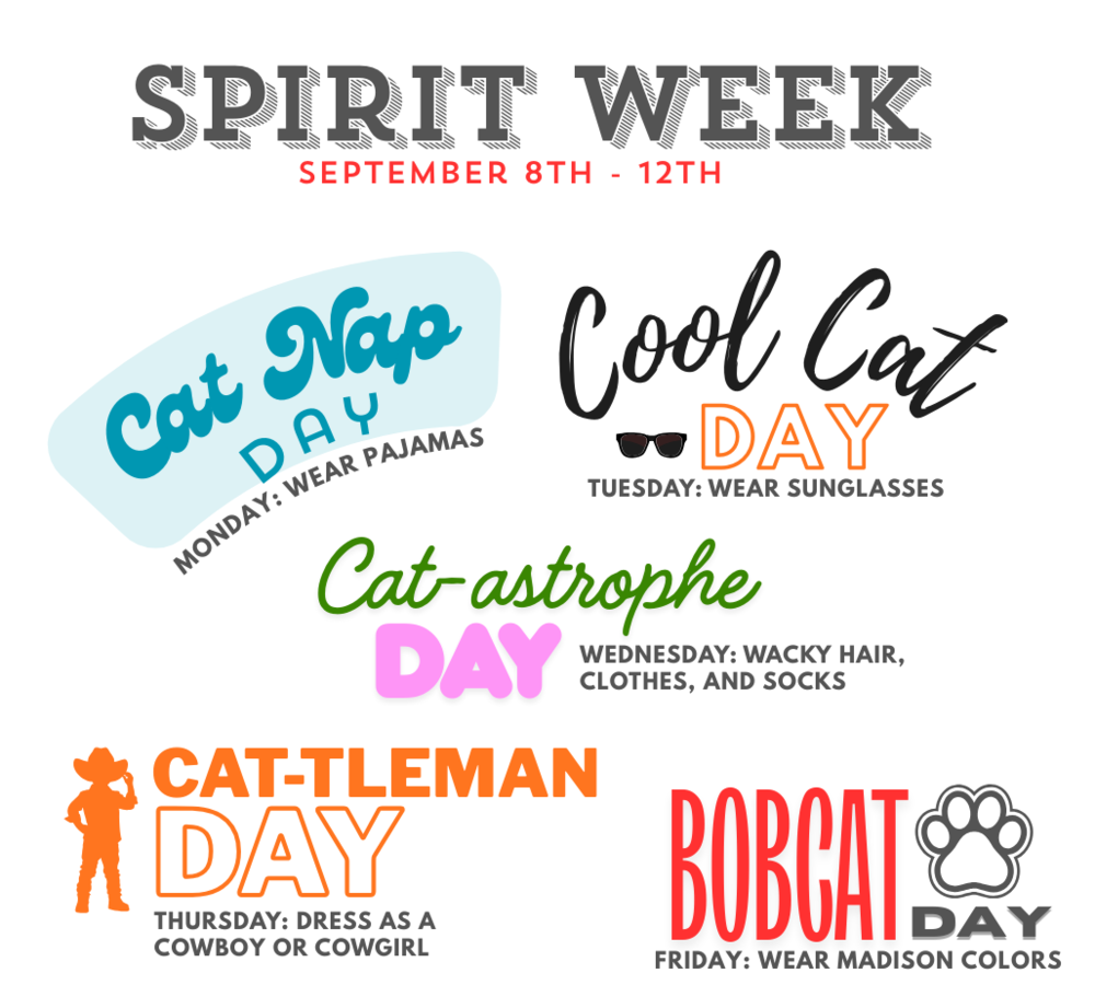Spirit Week Dress Up Days