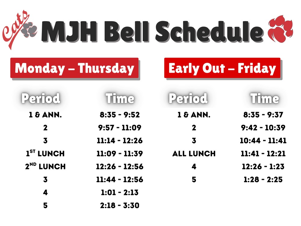 25-26 MJH Bell Schedule