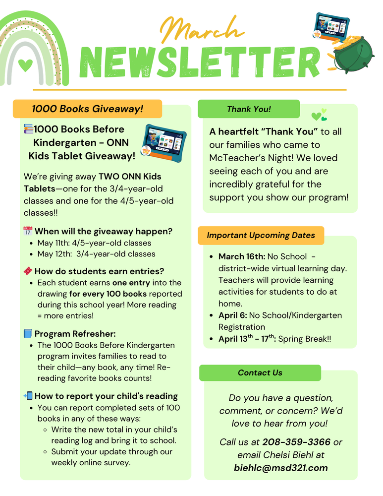 March Newsletter