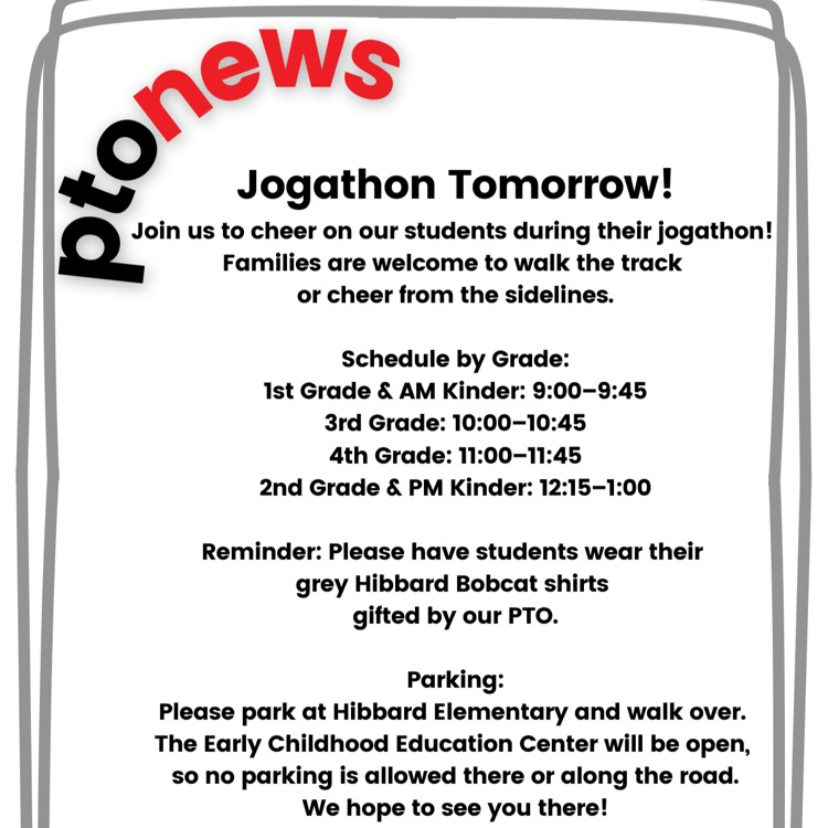 Hibbard Jog-a-thon Information 