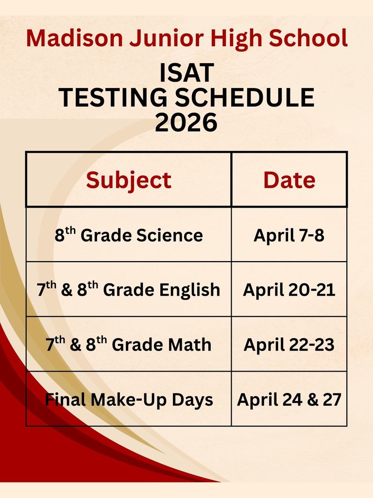 2026 ISAT Dates