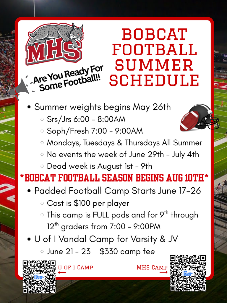 Bobcat Football Summer Schedule