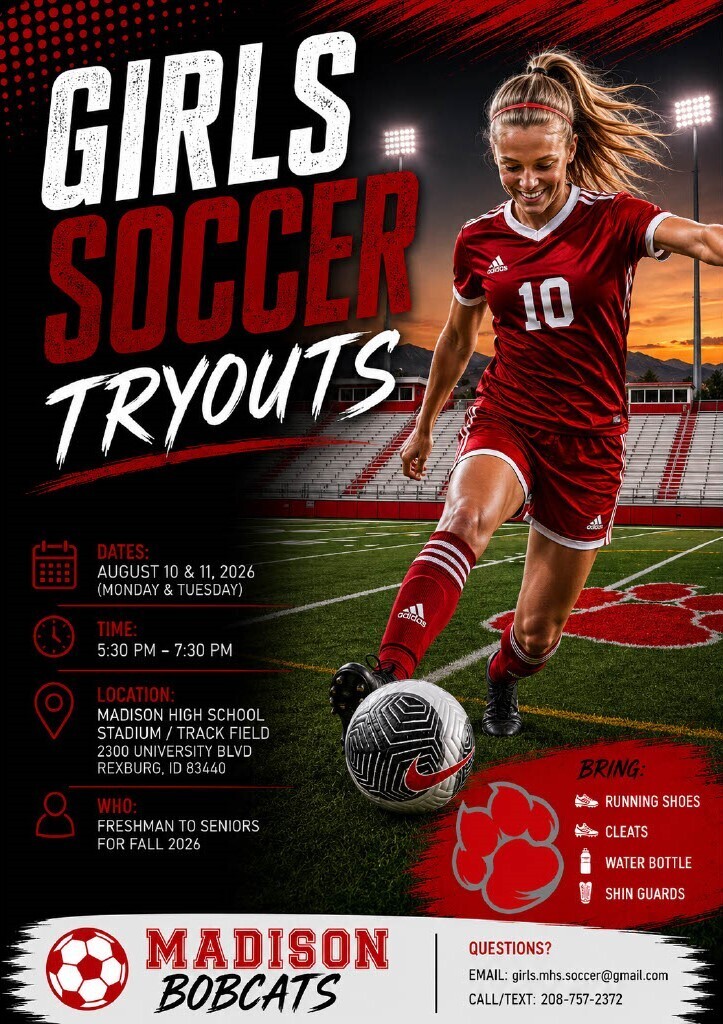 Girls Soccer tryouts 2026