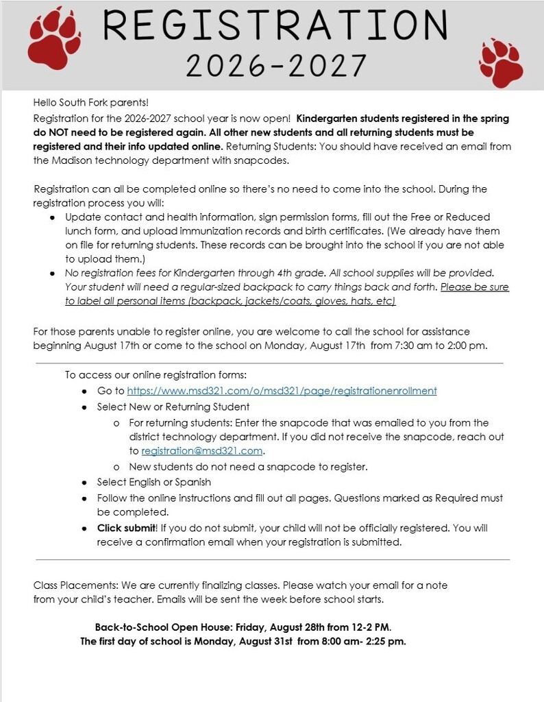 Registration letters 2