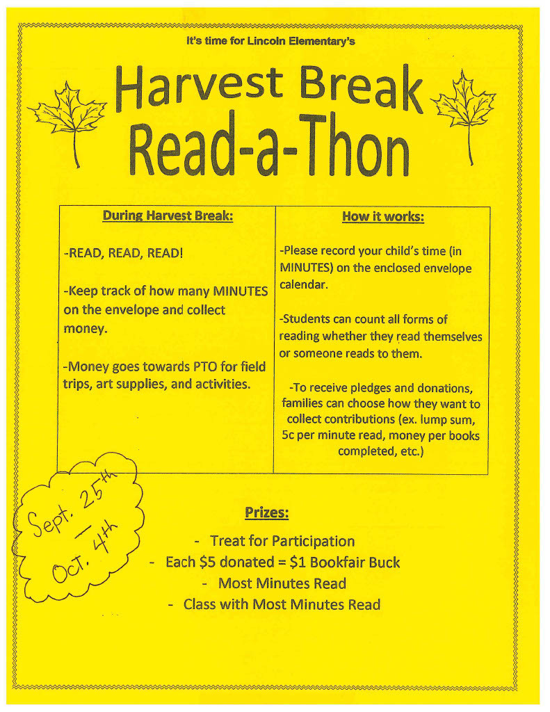 Harvest Break Read-a-Thon