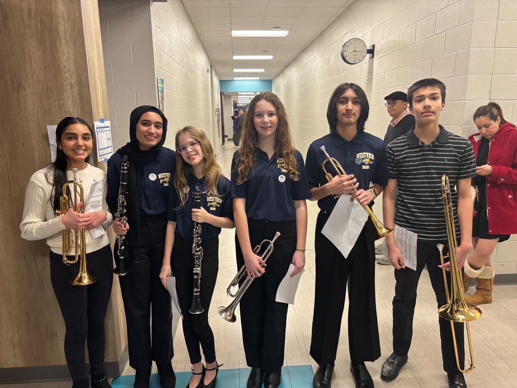 Band students with instruments