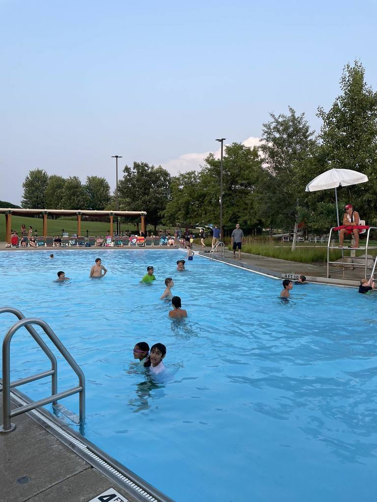 Kids swimming
