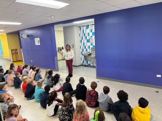 students in hallway