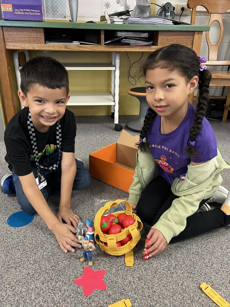 Students working on hands on activity