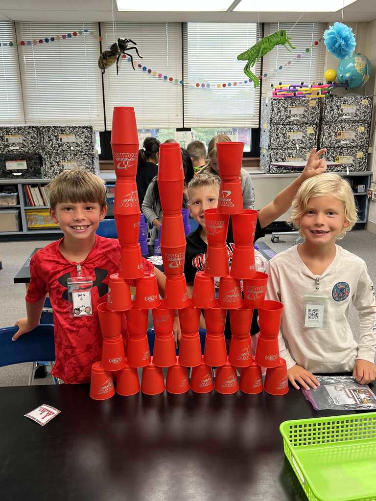 Cup stacking activity