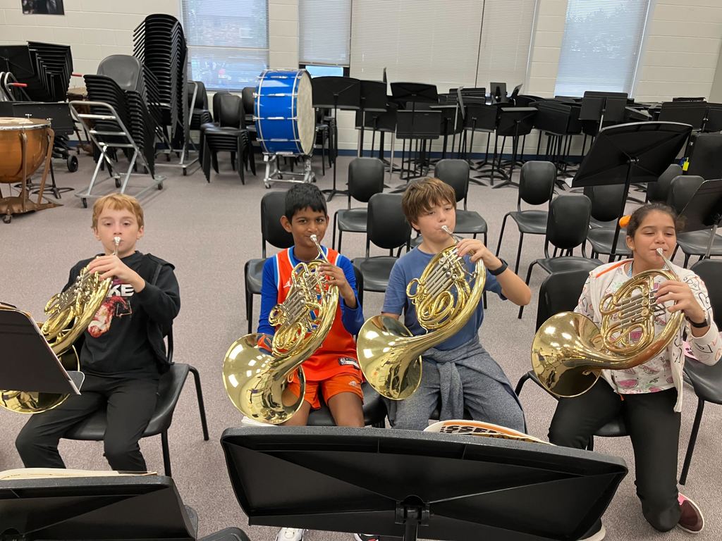 Students practice their wind instruments