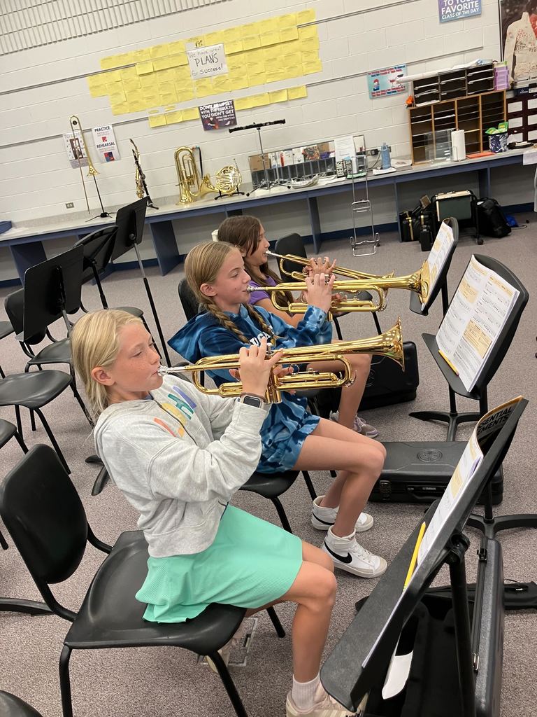 Students practice their wind instruments