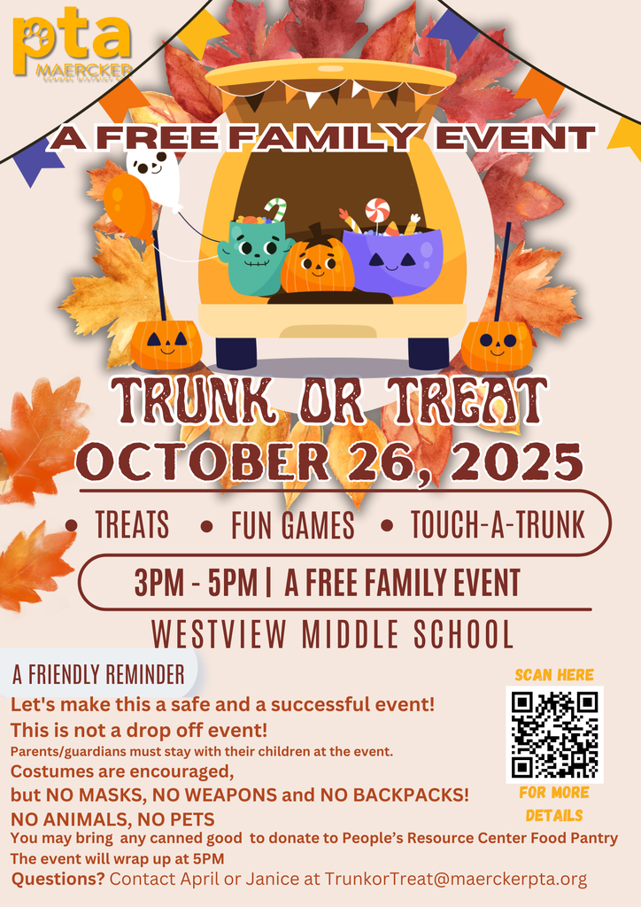 Trunk or Treat flyer with the same information from the post caption