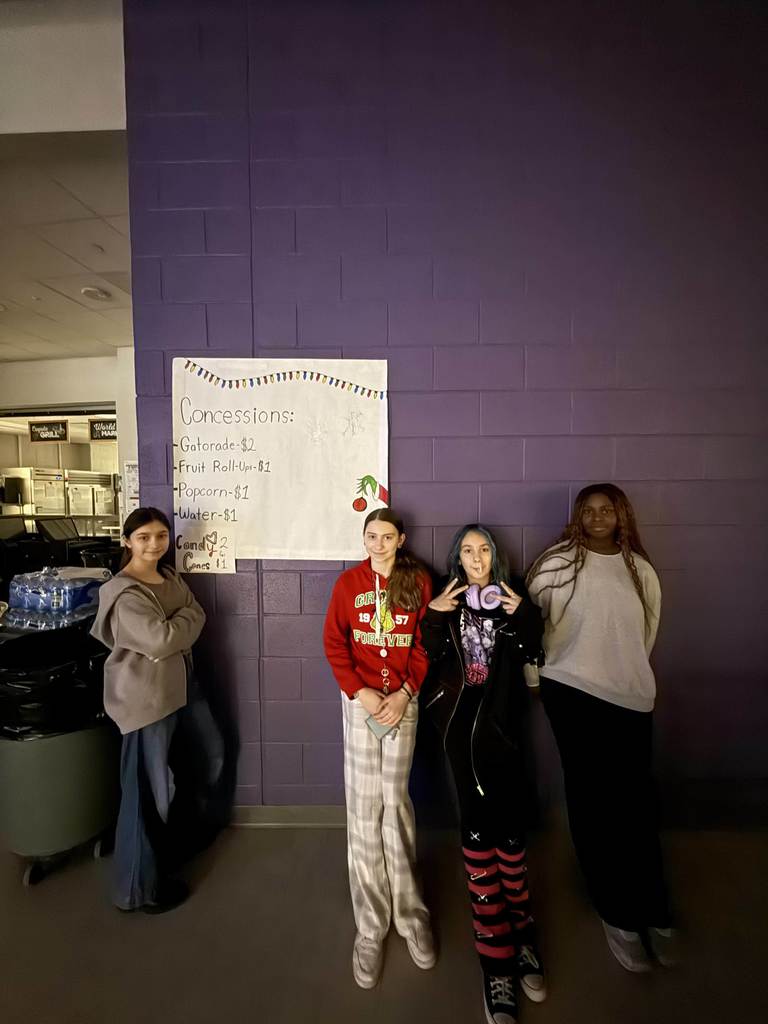 Student leadership team by concession menu