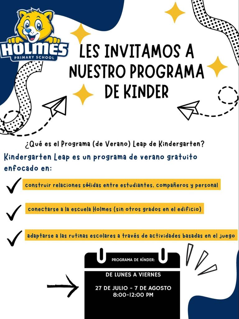 Les invitamos a nuestro programa de kinder