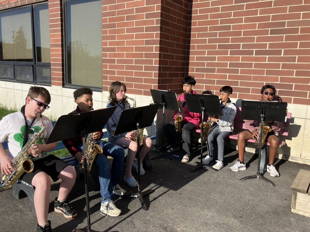 Saxophones outside 