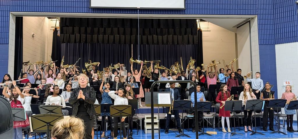 A photo of the Westview Hills Middle School Band from a concert earlier this year