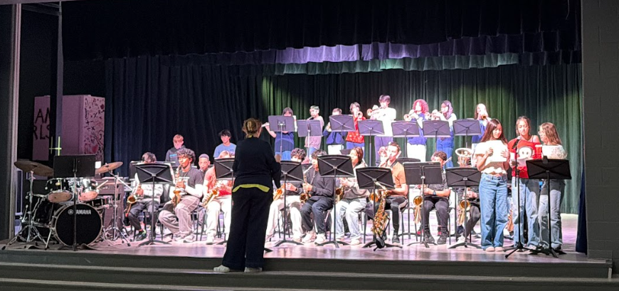 The Jazz Band performs on stage