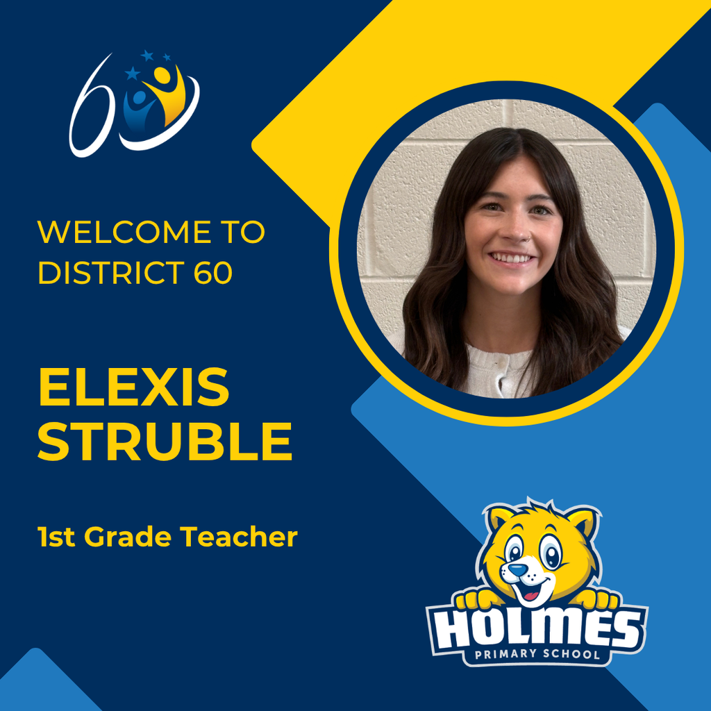 welcome to district 60, elexis struble, first grade teacher, holmes