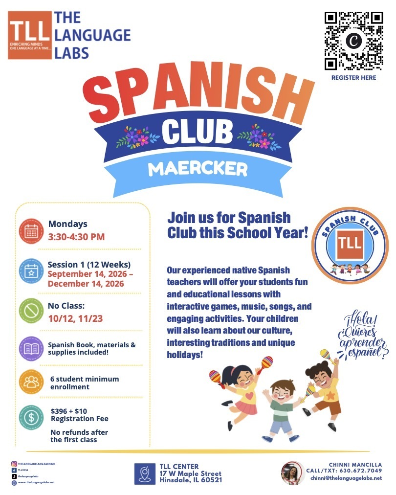 spanish club maercker. join us for spanish club this school year!