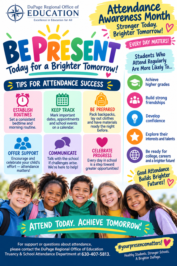 be present today for a brighter tomorrow, attendance awareness month