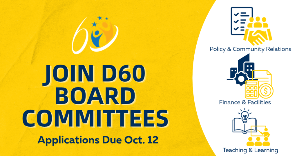 join d60 board committees, applications due oct. 12