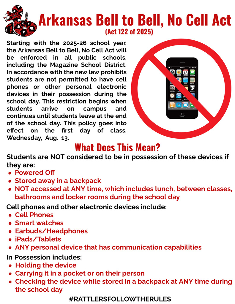 Bell to Bell No Cell Policy