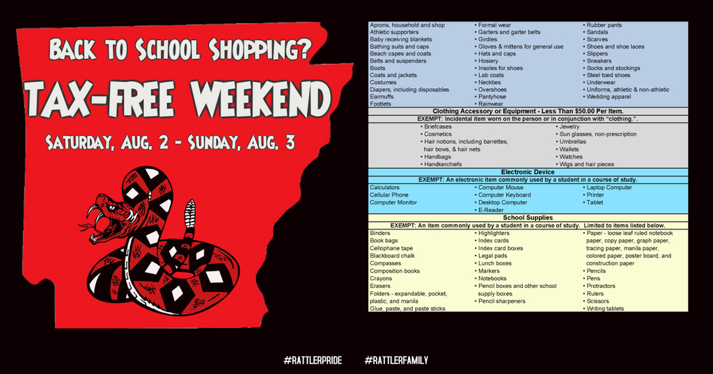 Arkansas Tax Free Weekend