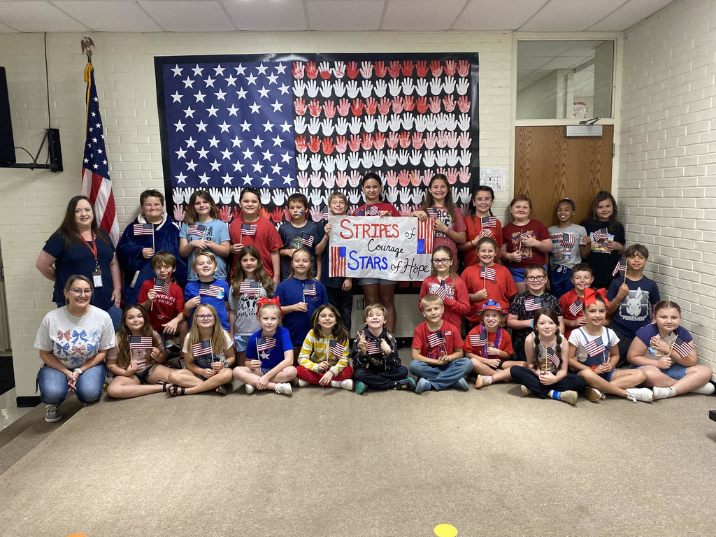 fourth grade patriotic students