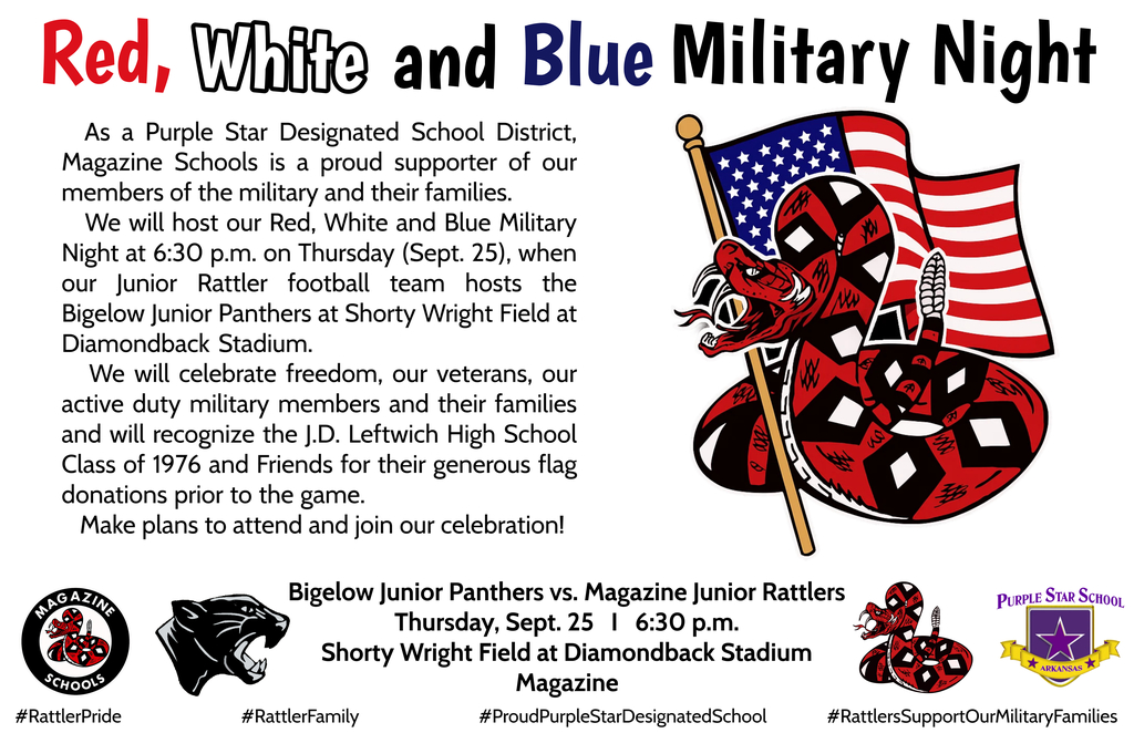 Red White and Blue Military Night