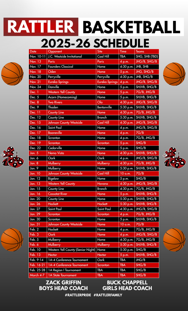 2025-26 Basketball Schedule