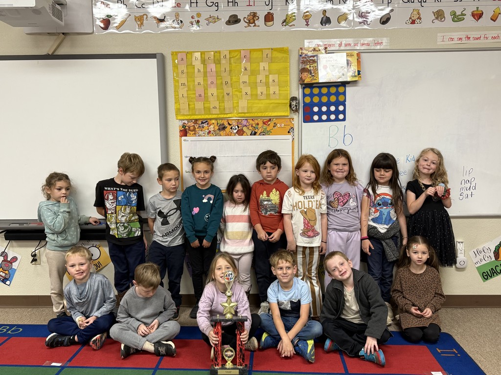 Mrs. Terry's Kindergarten Class Art Trophy Winners