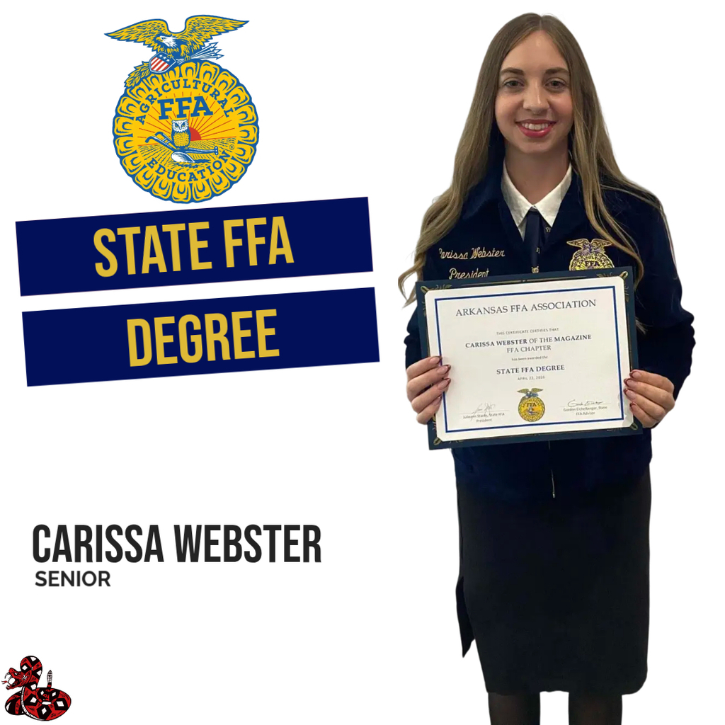 Carissa Webster State FFA Degree